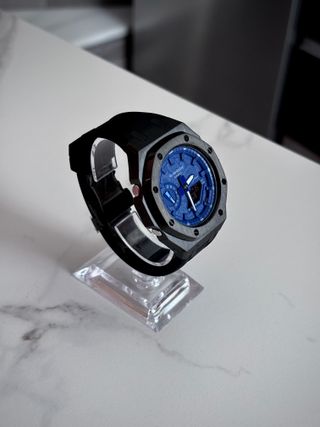 G-Shock Ga-2100 Casioak Mod Azul y Negro
