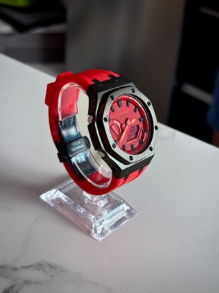 G-Shock GA-2100 Casioak Mod Rojo y Negro