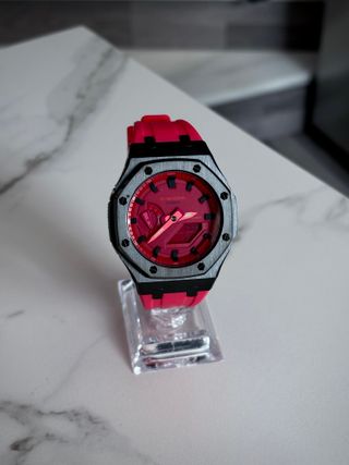 G-Shock GA-2100 Casioak Mod Rojo y Negro