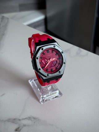 G-Shock GA-2100 Casioak Mod Rojo y Negro