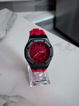 G-Shock GA-2100 Casioak Mod Rojo y Negro