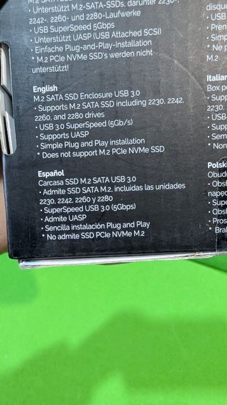 Conceptronic DDE03G - Carcasa para Disco Duro SSD 