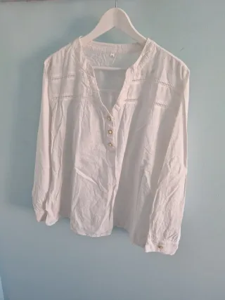 Camisa bordada manga larga