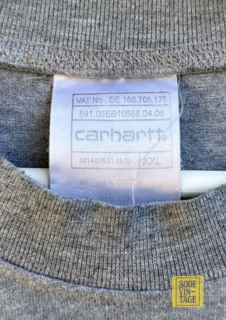 Sudadera Carhartt Gris Básica Vintage