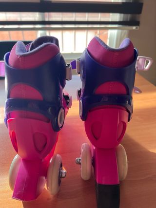 Patines Oxelo Rosas T.26-28 +protecciones y casco