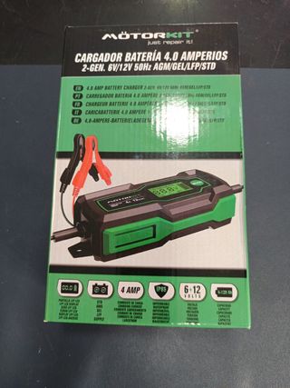 Cargador Batería MotorKit 4.0A 6V/12V AGM/GEL/LFP