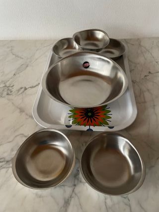 Set 6 Ciotole Triangolari Acciaio Inox