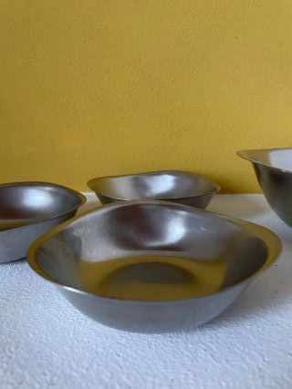 Set 6 Ciotole Triangolari Acciaio Inox