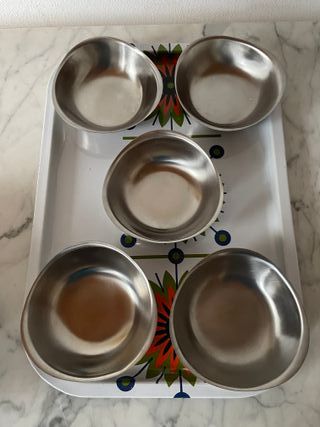 Set 6 Ciotole Triangolari Acciaio Inox