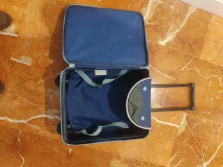 Maleta pequeña Samsonite azul y gris