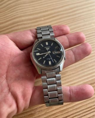 Seiko 5 Automático Vintage Negro/Plata