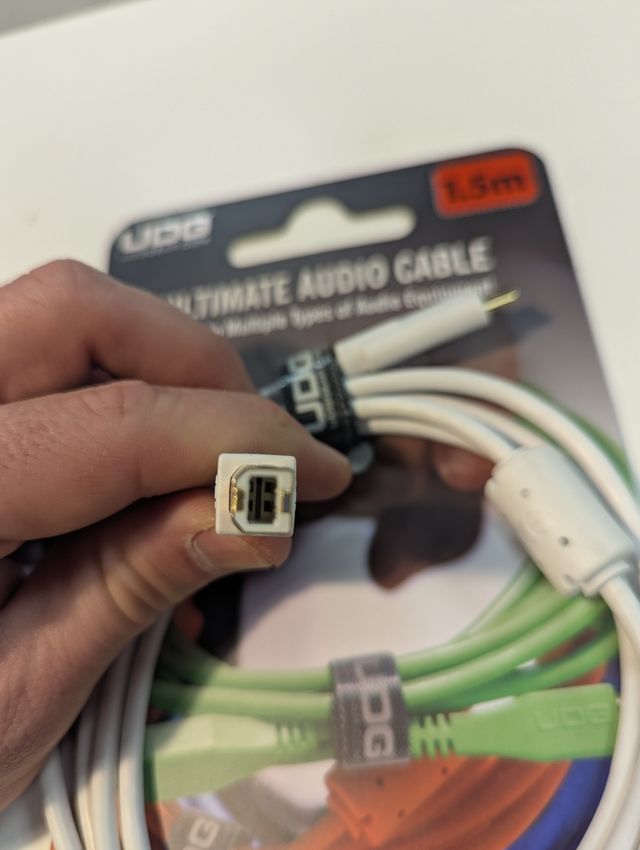 UDG Cable Audio USB 2.0 C-B 1.5m Blanco