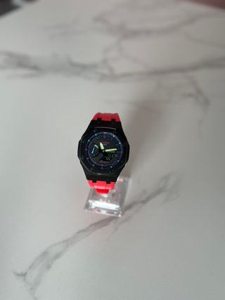 G-Shock GA-2100 Mod RGB y Rojo