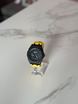 G-Shock GA-2100 Casioak Mod Amarillo y Negro