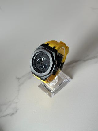 G-Shock GA-2100 Casioak Mod Amarillo y Negro
