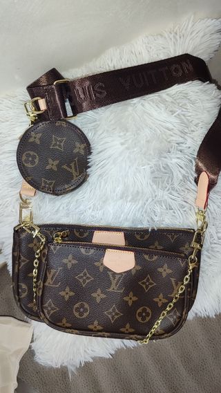 Borsetta Doppia Marrone con Tracolla