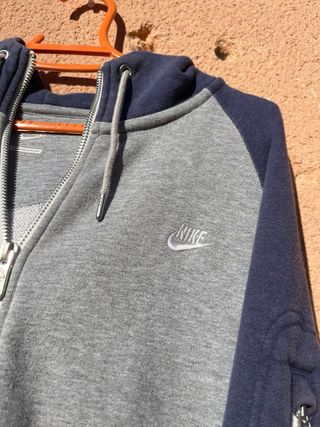 Chaqueta Sudadera Nike Gris y Azul