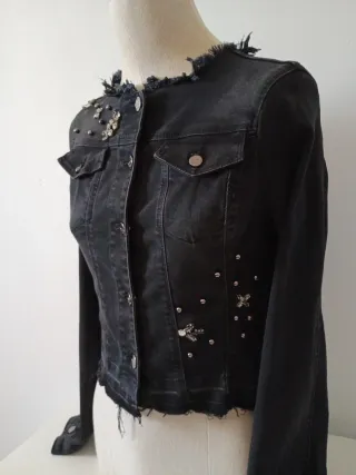 Chaqueta vaquera KAOS negra talla XS