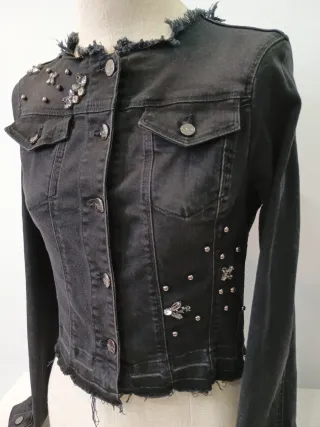 Chaqueta vaquera KAOS negra talla XS