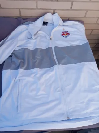 Chaqueta Nike Fútbol Gris y Blanca