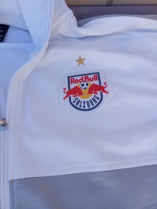 Chaqueta Nike Fútbol Gris y Blanca
