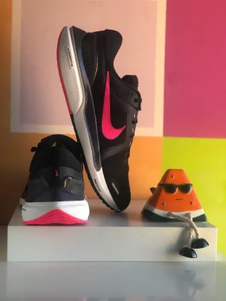 Nike Air Zoom Zapatillas Running Negras Rosas
