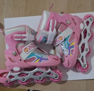 Patines en línea rosas para niña