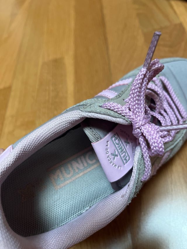 Zapatillas Munich Mujer Gris y Rosa