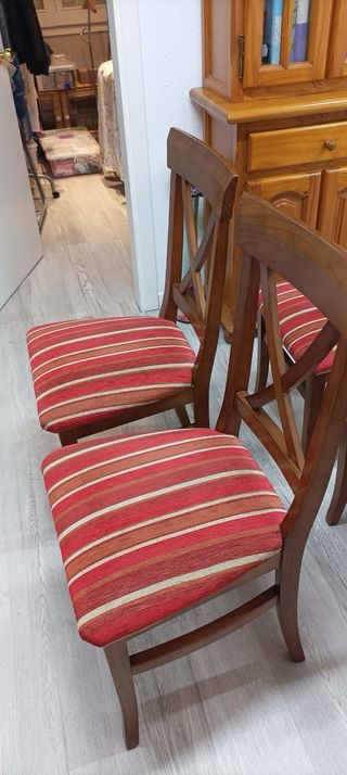 Juego de 4 sillas de comedor de madera maciza