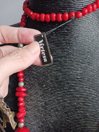 Enorme collar de resina de coral nuevo c