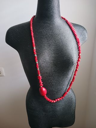 Enorme collar de resina de coral nuevo c