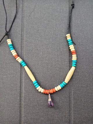 Collana etnica indiana ametista