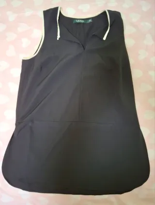 Polo Ralph Lauren Vestido Negro Queda preciosa