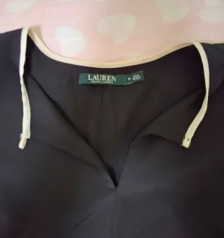 Polo Ralph Lauren Vestido Negro Queda preciosa