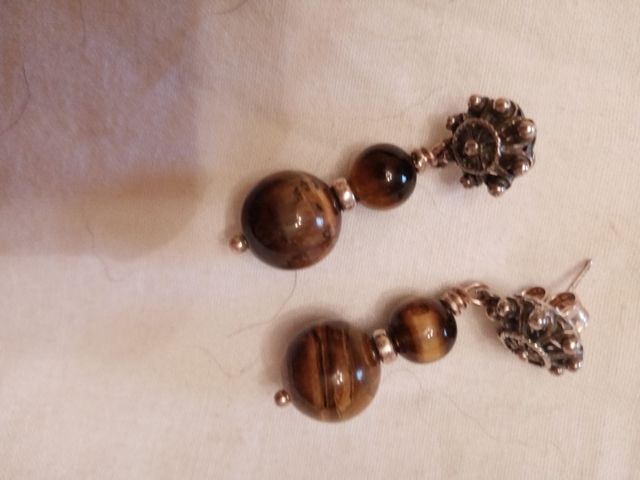 Pendientes plata botón tipico ibicenco