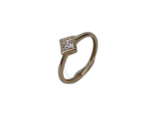 sortija oro 18k con piedra con diamante de laboratorio