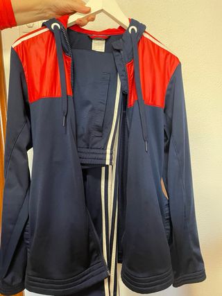 Chándal Adidas Talla S Azul Marino y Rojo