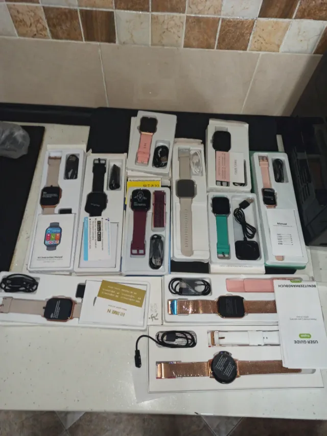 Reloj Inteligente Dorado y Rosa