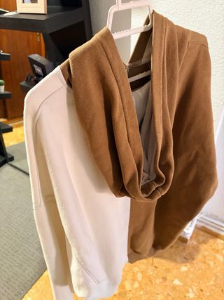 Sudadera Hollister XL Marrón y Blanco