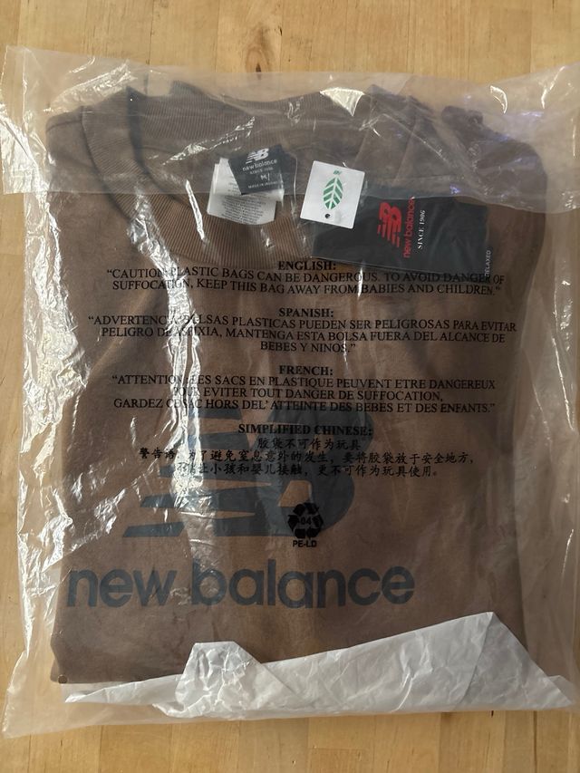 Sudadera New Balance Talla M Marrón