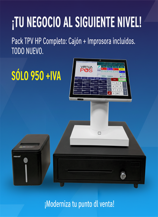 TPV HP Completo: Cajón + Impresora Nuevo