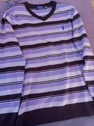 Jersey Polo Ralph Lauren Rayas Morado Marrón