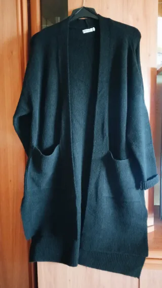 Abrigo Lana Negro Talla XL