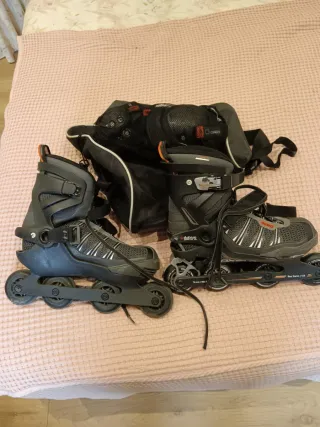 Patines Oxelo con bolsa y protecciones talla 43