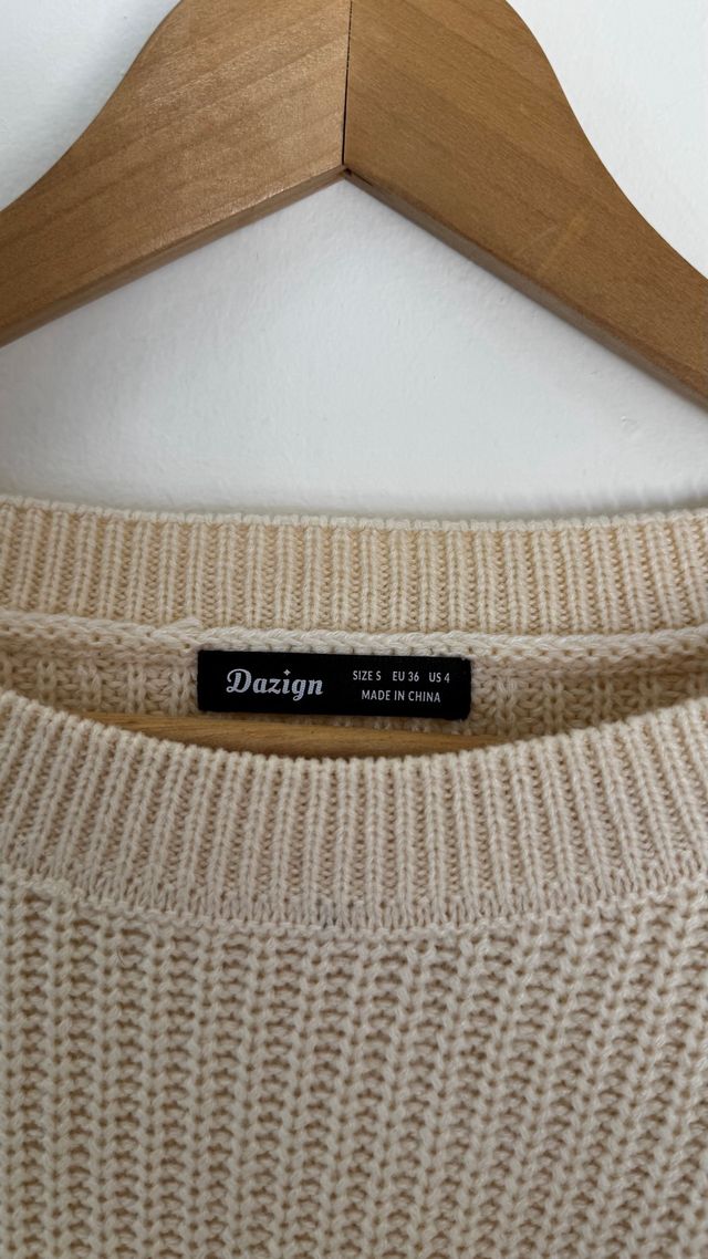 Jersey de punto color albaricoque/beige