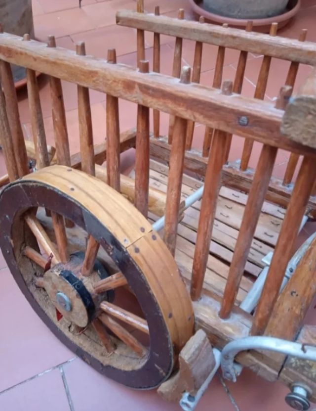 SIGLO PASADO CARRO HECHO A MANO PIEZA ÚNICA ARTE