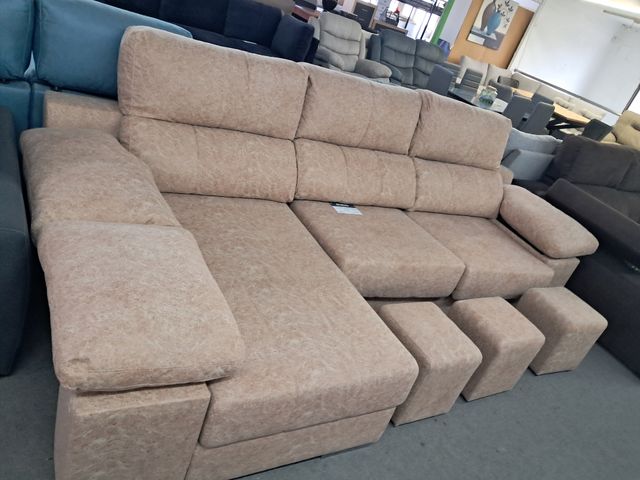 Elegante Sofá Chaislongue Beige