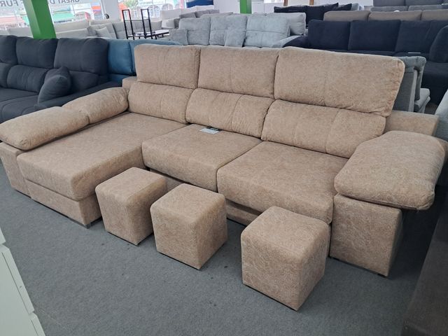 Elegante Sofá Chaislongue Beige