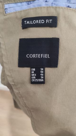Americana Cortefiel Beige Dos Botones