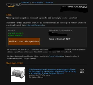 Staffa porta pneumatici